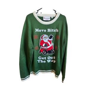 SweaterLab Men's Christmas Ugly Sweater XXL 2XL Funny Wheel Chair Holiday